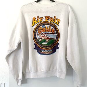 Vintage Air Fair Cable Airport 2000 White Sweatshirt